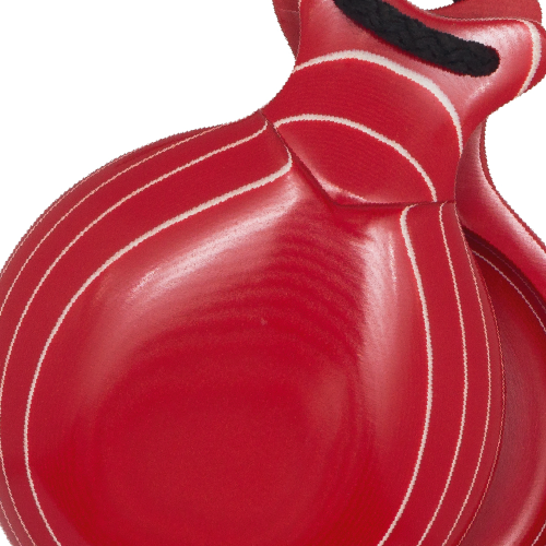 ガラス レッド キャスタネット 白筋入り | FlamencoExport